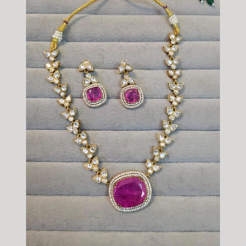 JCM Gold Plated Crystal And Austrian Stone Necklace Set