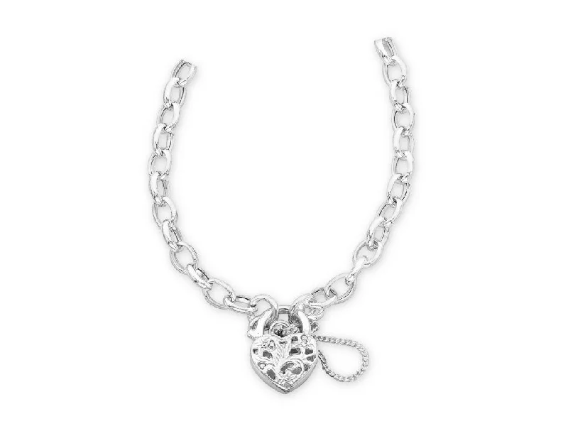 Sterling Silver Padlock Bracelet