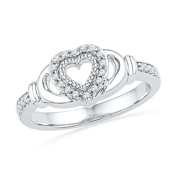 Unique Diamond Heart Ring