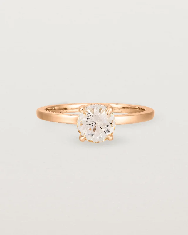 Petite Una Round Solitaire | Morganite