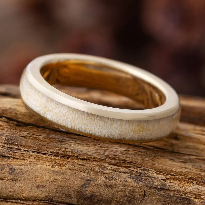 Thin, Wood Wedding Band, 4mm Ring