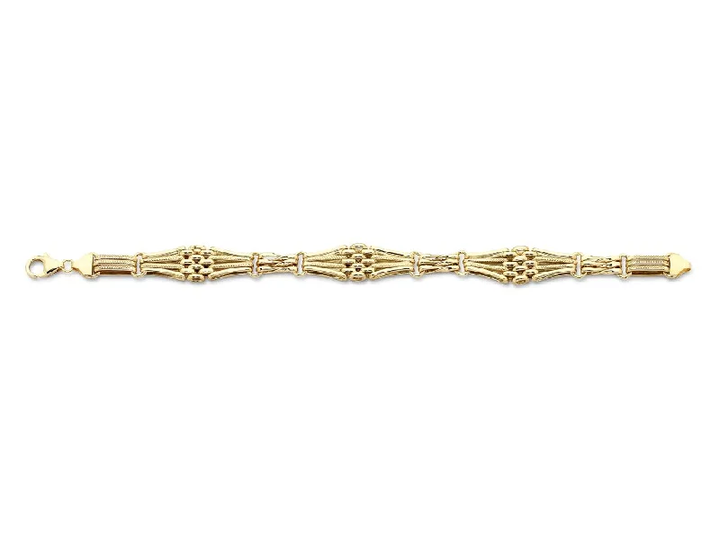 9ct Yellow Gold Silver Infused Bracelet