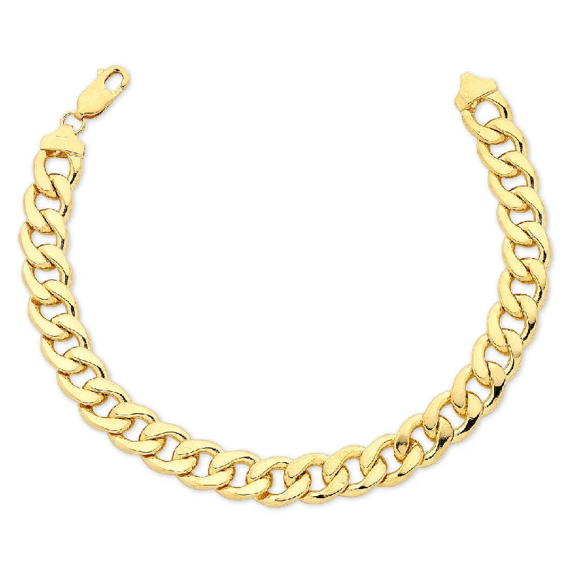 9ct Yellow Gold Solid Curb Bracelet