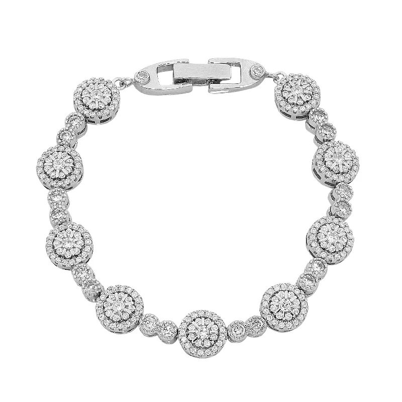 Sterling Silver Cluster Bracelet