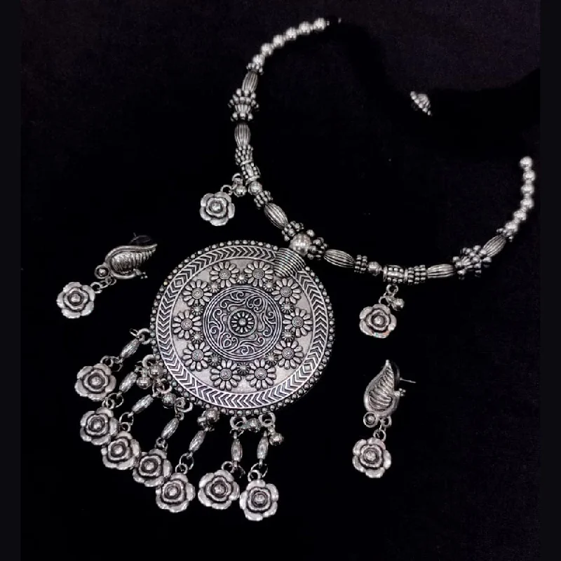 SNERA Oxidised Plated Navratri Special Necklace Set