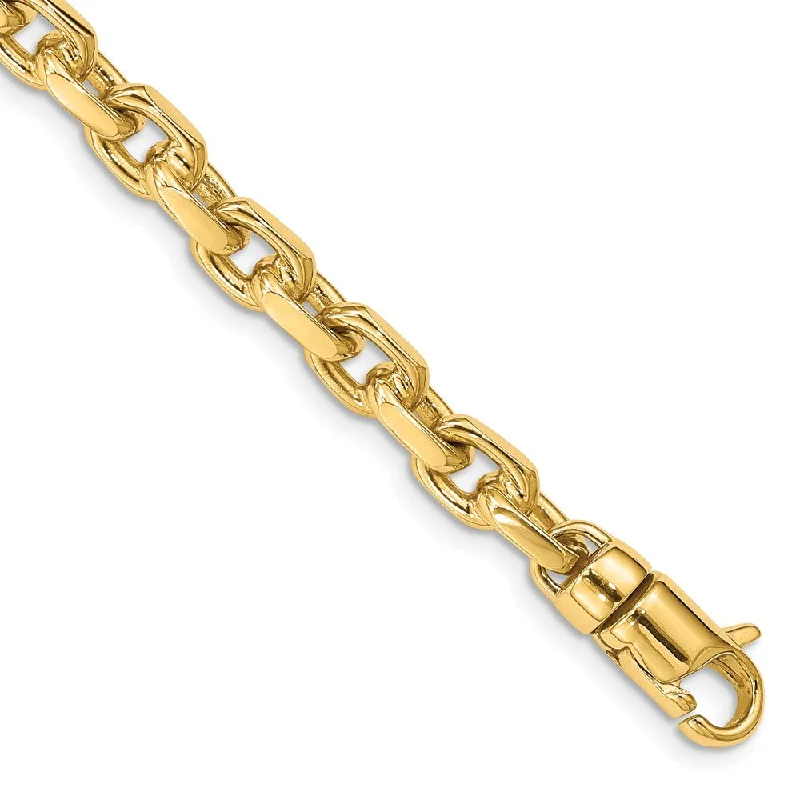 5.6mm 14k Yellow Gold Polished Fancy Cable Chain Bracelet