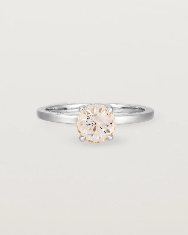 Petite Una Round Solitaire | Morganite