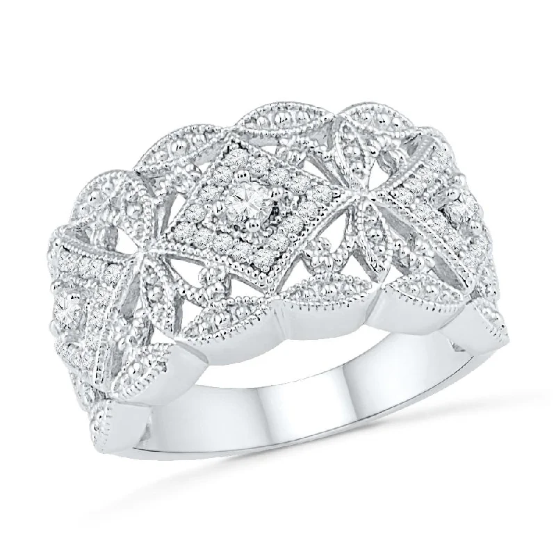 1/3 Carat Diamond Vintage Style Statement Ring