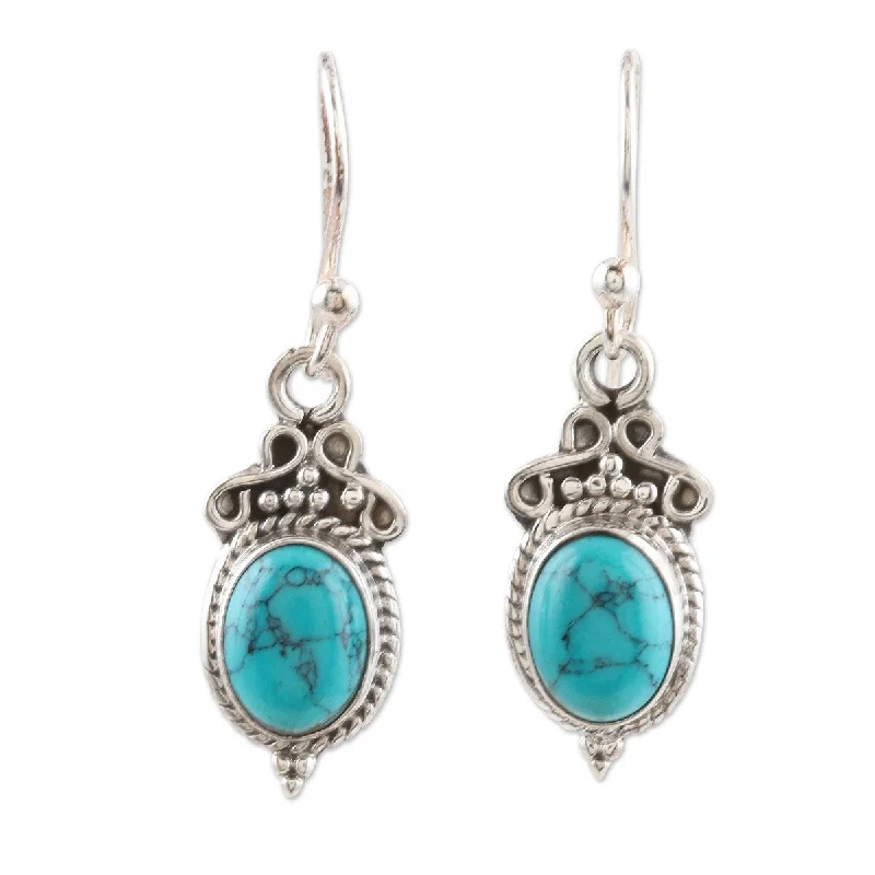 NOVICA Classic Duo, Sterling silver dangle earrings - 1.2*0.4