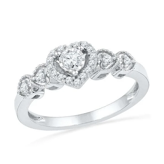 Diamond Heart Ring, Promise Ring or Engagement Ring