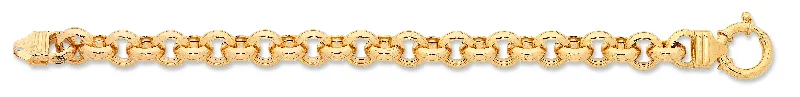 9ct Yellow Gold Silver Infused Belcher Bracelet