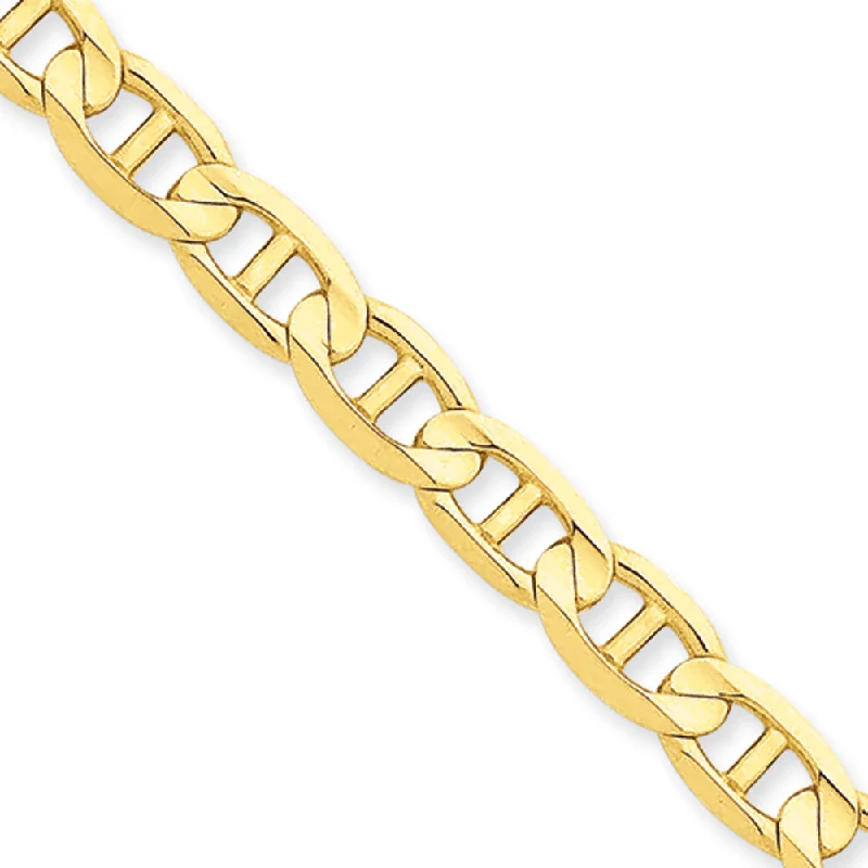 6mm Solid Anchor Chain Bracelet in 14k Yellow Gold, 8.5 Inch