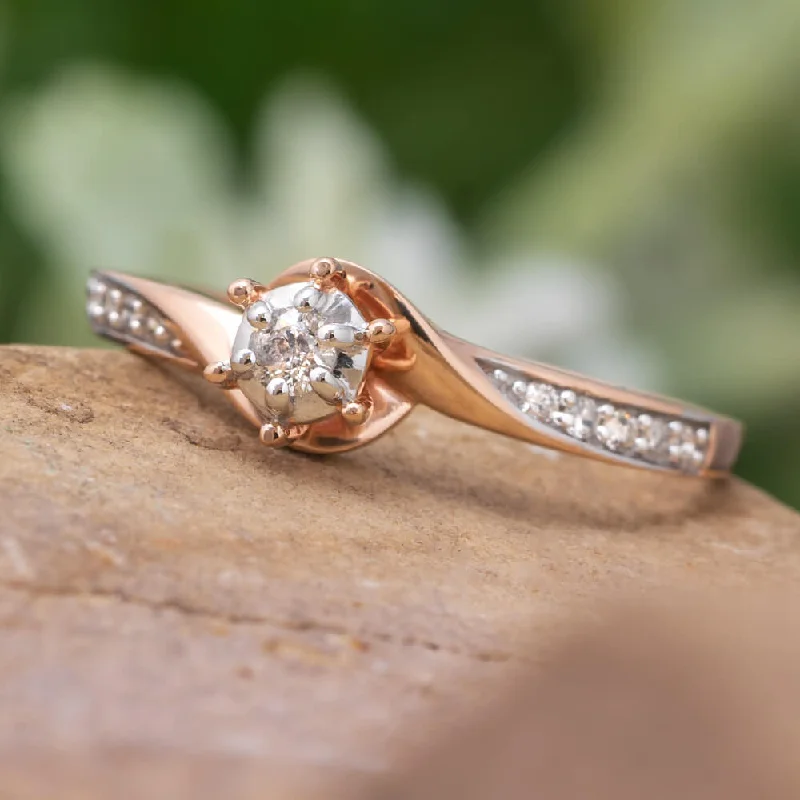 Diamond Engagement Ring With 6-Prong Setting