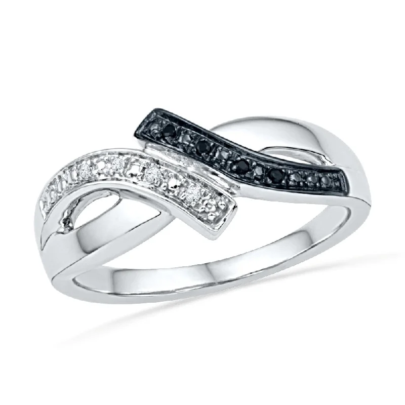 Black & White Diamond Promise Ring