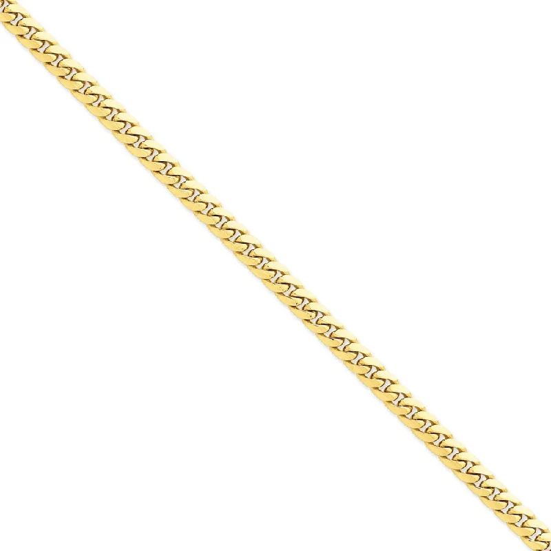 Men's 6.25mm 14K Yellow Gold Solid Miami Cuban (Curb) Chain Bracelet