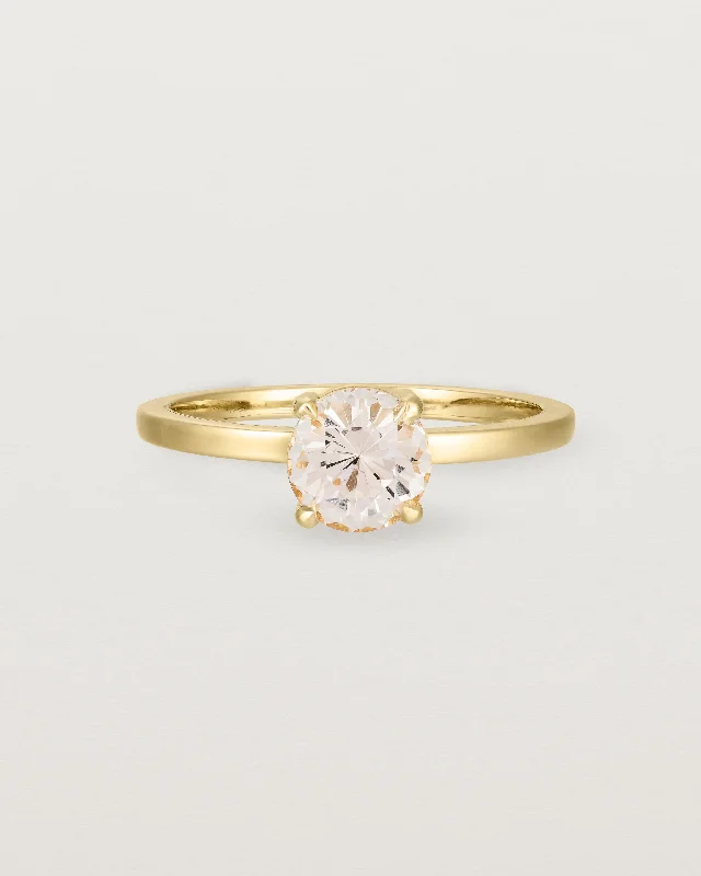 Petite Una Round Solitaire | Morganite